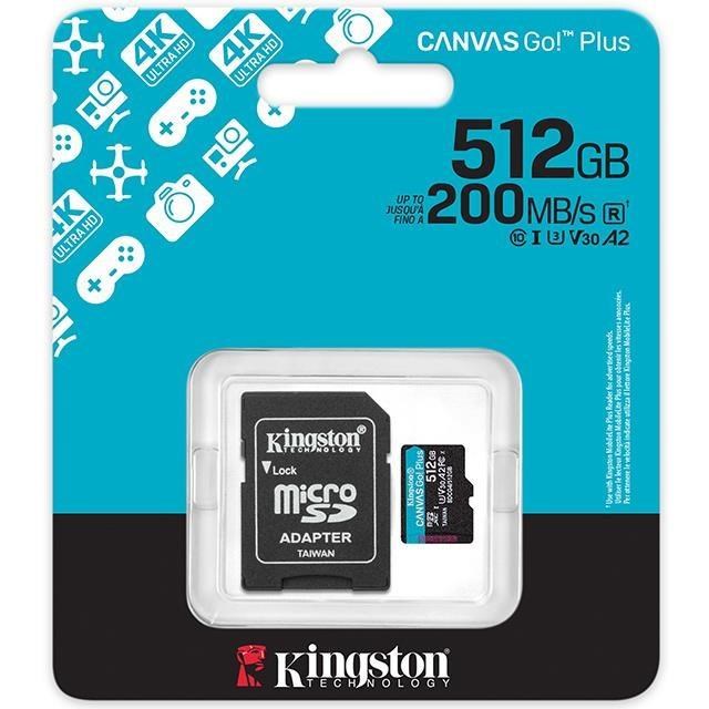 Kingston 金士頓 512GB microSDXC SDCG4/512GB 200MB UHS-I U3 V30 A2 記憶卡
