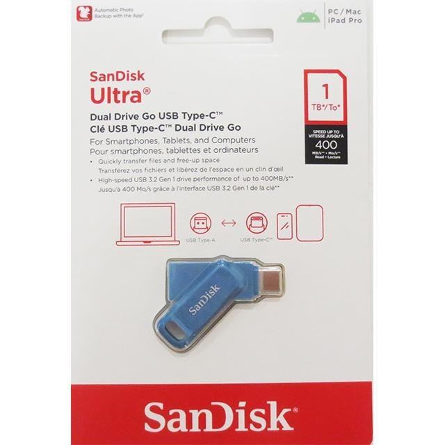 SanDisk 晟碟 1TB 1T 海岸藍 Ultra GO TYPE-C SDDDC3 OTG USB 3.2 雙用隨身碟