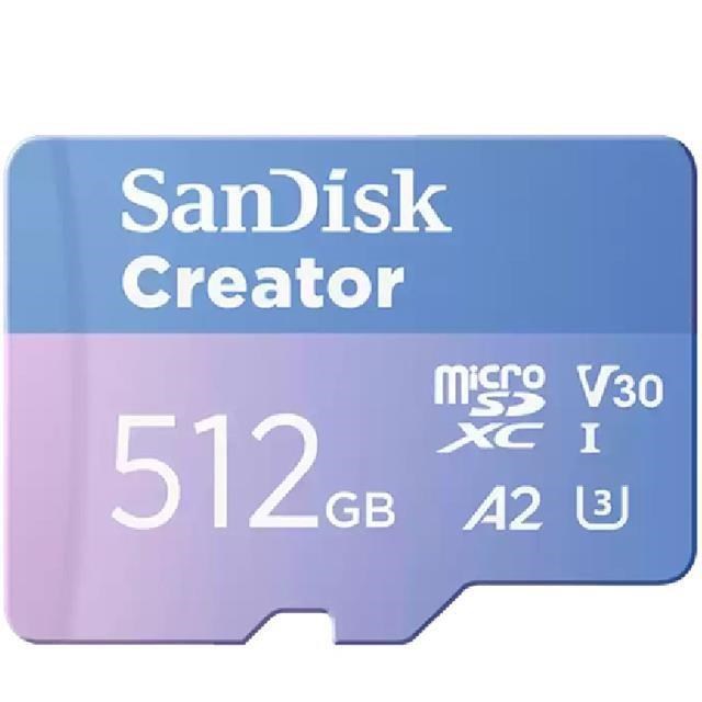 SanDisk 晟碟 512G 512GB Creator microSDXC 190MB/s UHS-I U3 A2 V30 記憶卡(其他規格)