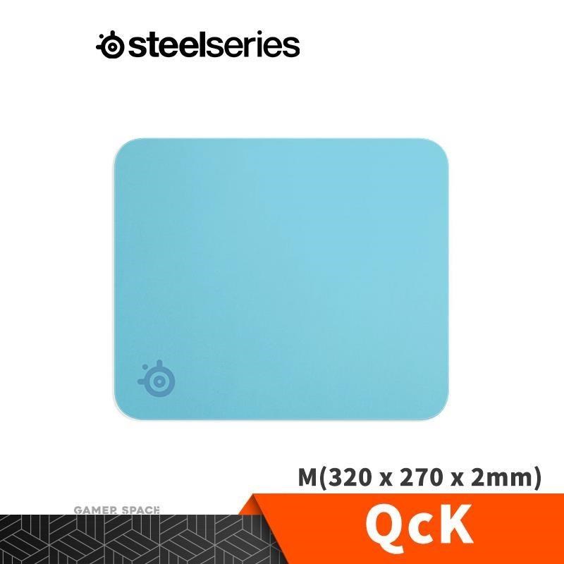 SteelSeries 賽睿 QcK 布面 電競滑鼠墊 色彩系列 星澈藍 M 滑鼠墊 防滑底座