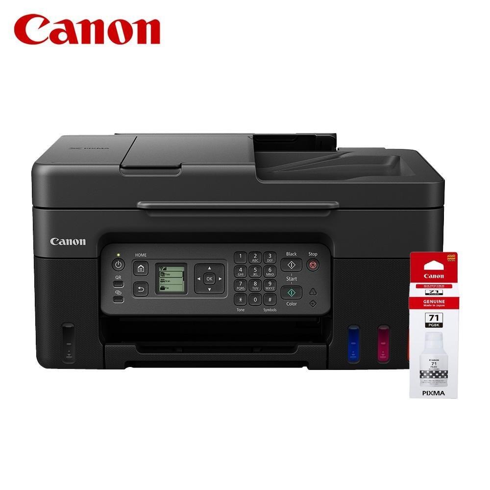 Canon 佳能 PIXMA G4770 原廠大供墨複合機+GI-71 PGBK 黑色墨水一罐