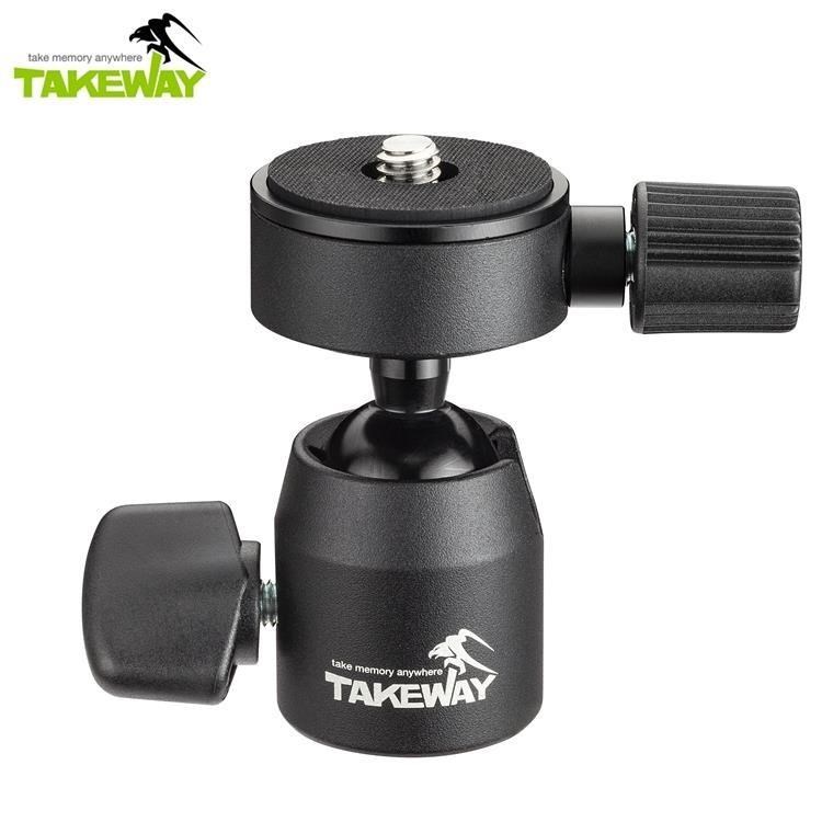 TAKEWAY 台灣製球型雲台 萬向雲台T-B03(台灣公司貨)適鉗式腳架三腳架Tripod獨腳架