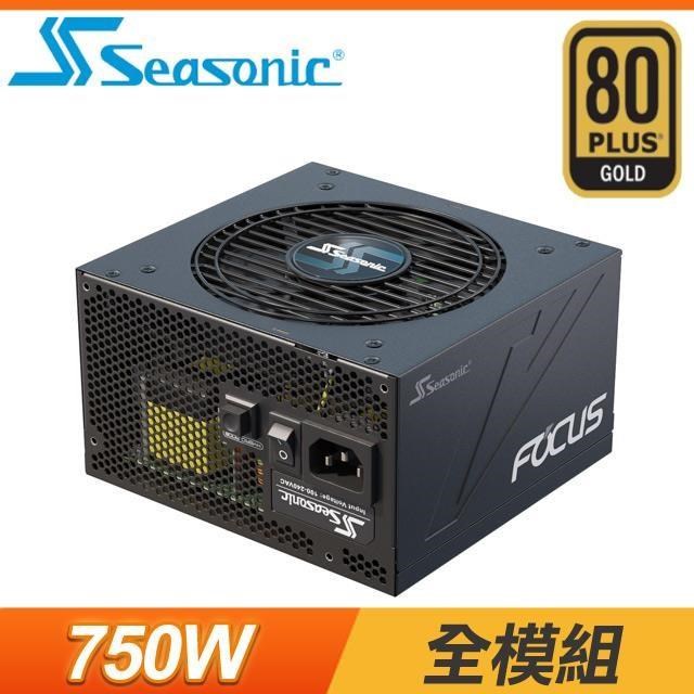 海韻 SeaSonic Focus GX-750 750W 金牌 全模組 電源供應器(10年保)