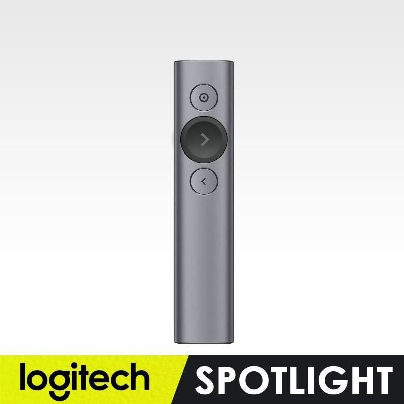 Logitech 羅技 【南紡購物中心】  SPOTLIGHT 簡報遙控器-質感灰