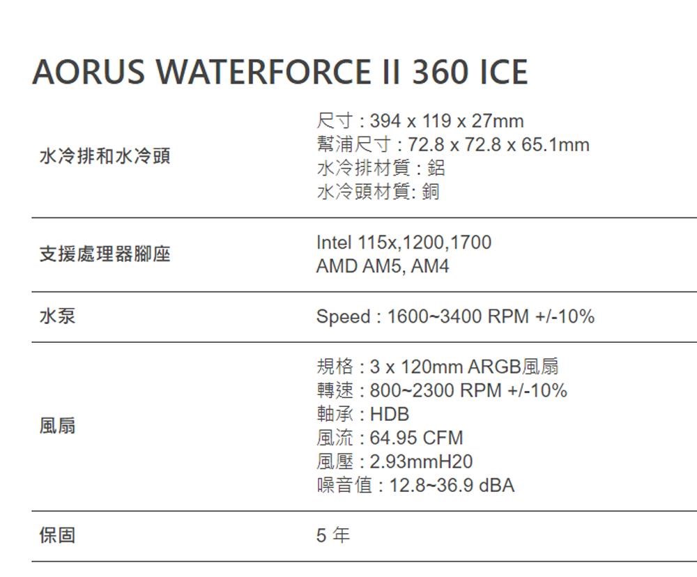 GIGABYTE 技嘉AORUS WATERFORCE II 360 ICE 水冷散熱器- PChome GIGABYTE 技嘉AORUS WATERFORCE II 360 ICE 水冷散熱器- PChome