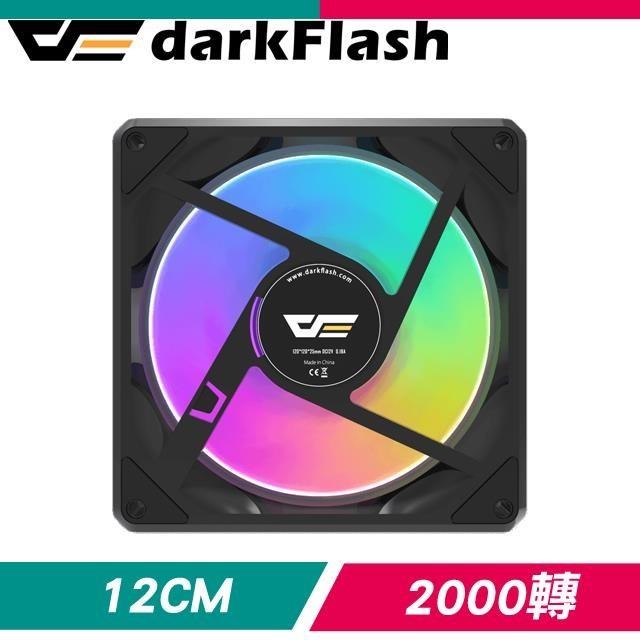 darkFlash 大飛 Gauss G24 ARGB 2000轉 PWM Hydro軸承 磁軌風扇《黑》