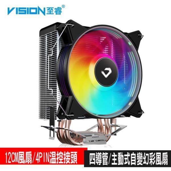 Vision 至睿 【南紡購物中心】 獵鷹K4S CPU風扇/溫控/12CM