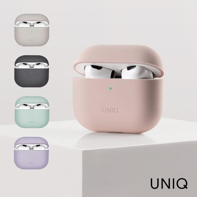 UNI-Q AirPods 3代 Lino素色簡約液態矽膠藍牙耳機保護套
