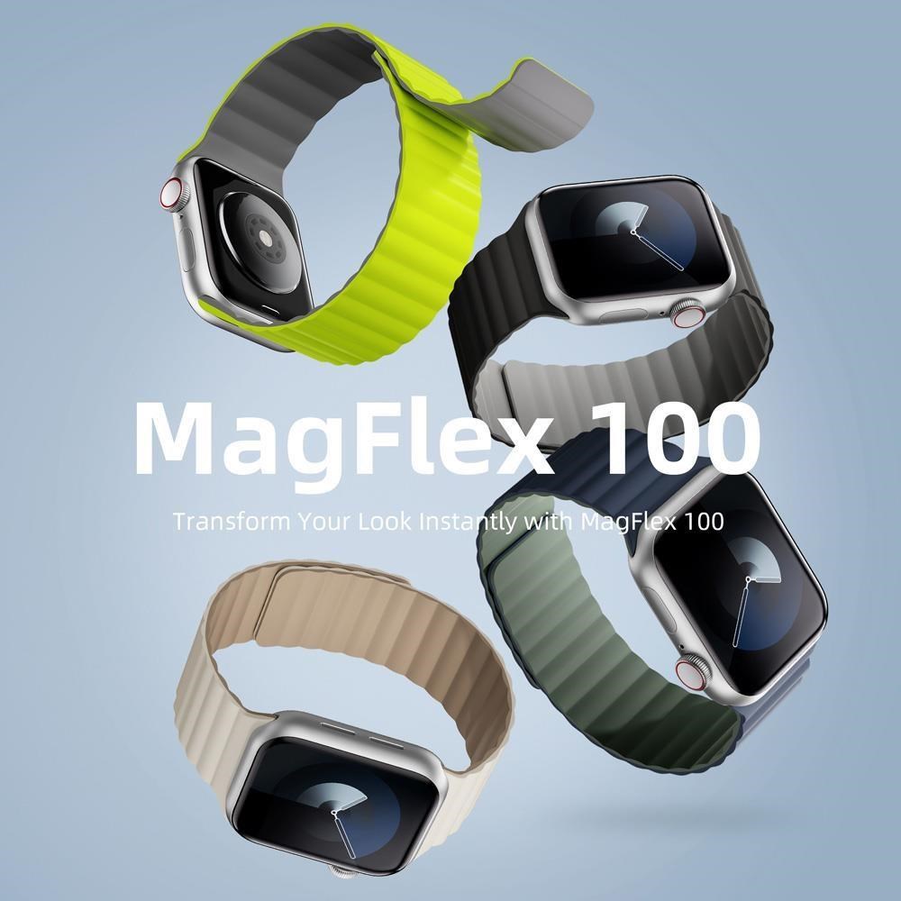 innostyle Apple Watch/Ultra/SE 磁吸撞色雙面矽膠錶帶 44/45/46/49mm通用
