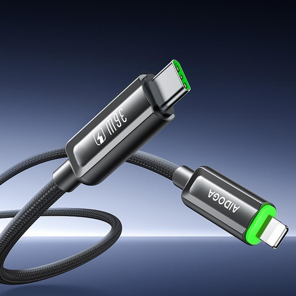 AIDOGA 艾迪伽Type-C TO Lightning PD智能斷電補電充電線傳輸線快充線