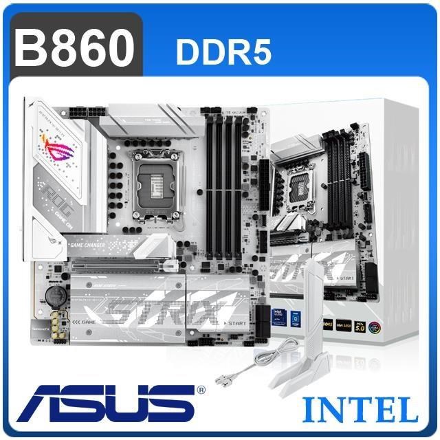 ASUS 華碩 ROG STRIX B860-G GAMING WIFI 白色板 D5 LGA1851主機板(MATX/3+2年保)