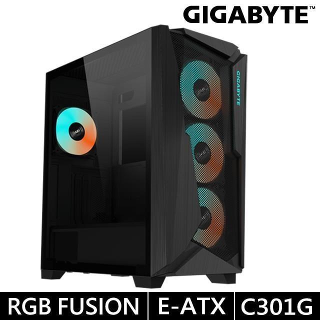GIGABYTE 技嘉 C301 GLASS V2 中塔式電競機殼 黑