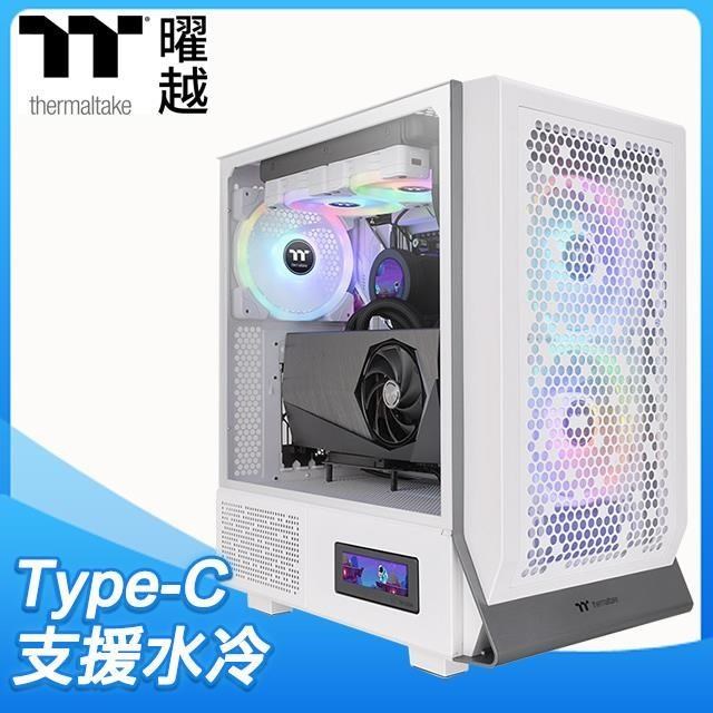 Thermaltake 曜越 Ceres 300 TG ARGB 玻璃透側 E-ATX機殼《白》