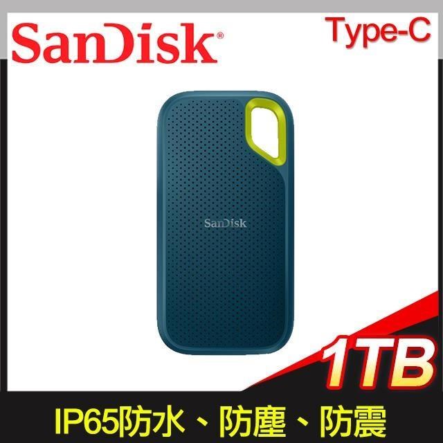 SanDisk 晟碟 E61 1TB Extreme Portable SSD Type-C 外接SSD固態硬碟《夜幕綠》