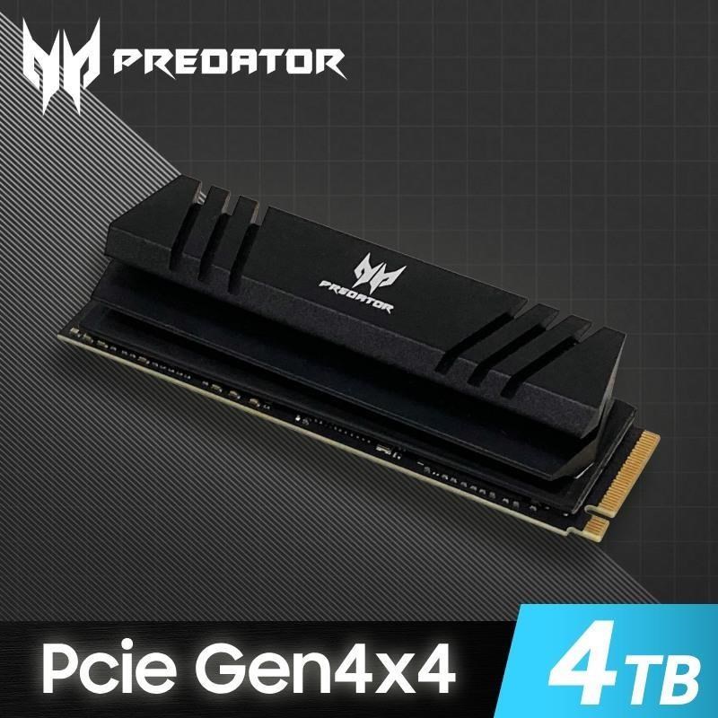 Acer Predator GM7000 4TB M.2 2280 PCIe Gen4x4 SSD固態硬碟(含散熱片)