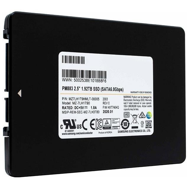 Samsung 三星 PM883 1.92TB 1.92T 2.5" SSD 6Gb/s MZ7LH1T9HMLT 固態硬碟