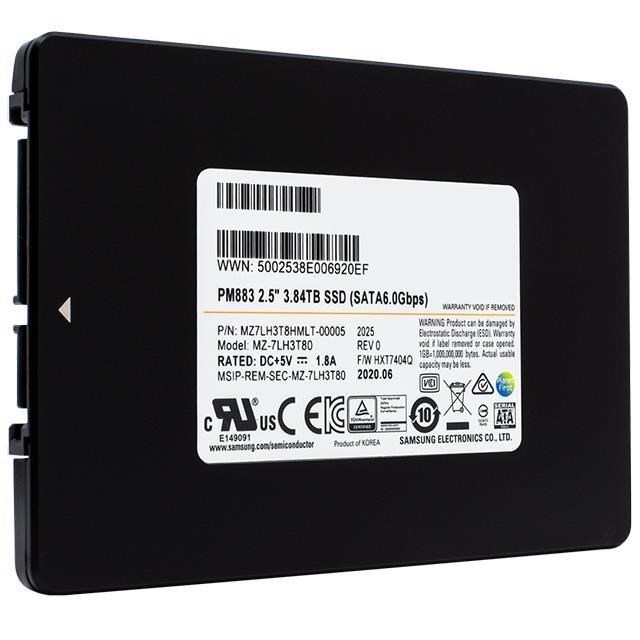 Samsung 三星 PM883 3.84TB 3.84T 2.5" SSD 6Gb/s MZ7LH3T8HMLT 固態硬碟