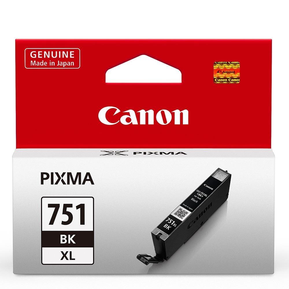 Canon 佳能 【南紡購物中心】  CLI-751XL BK 黑色高容量 原廠墨水匣適用 IP7270/IX6770/IP8770/MG5470/MG5570/MG5670/MG6370/MG7170/MG7570/MX727/MX927