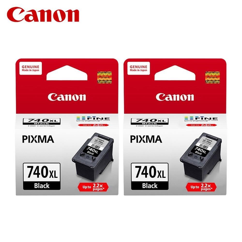 Canon 佳能 PG-740XL 原廠黑色高容量墨水匣 2入組 PG740XL 適 MG3670 MG2170