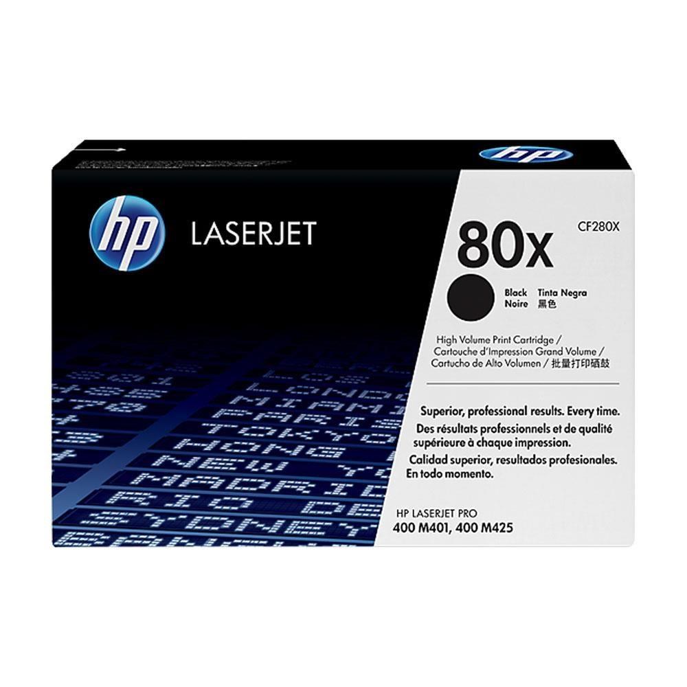 HP 惠普 【南紡購物中心】 80X 高容量黑色原廠碳粉匣 CF280X 適用 M401n/M401dn/M425dn/M425dw