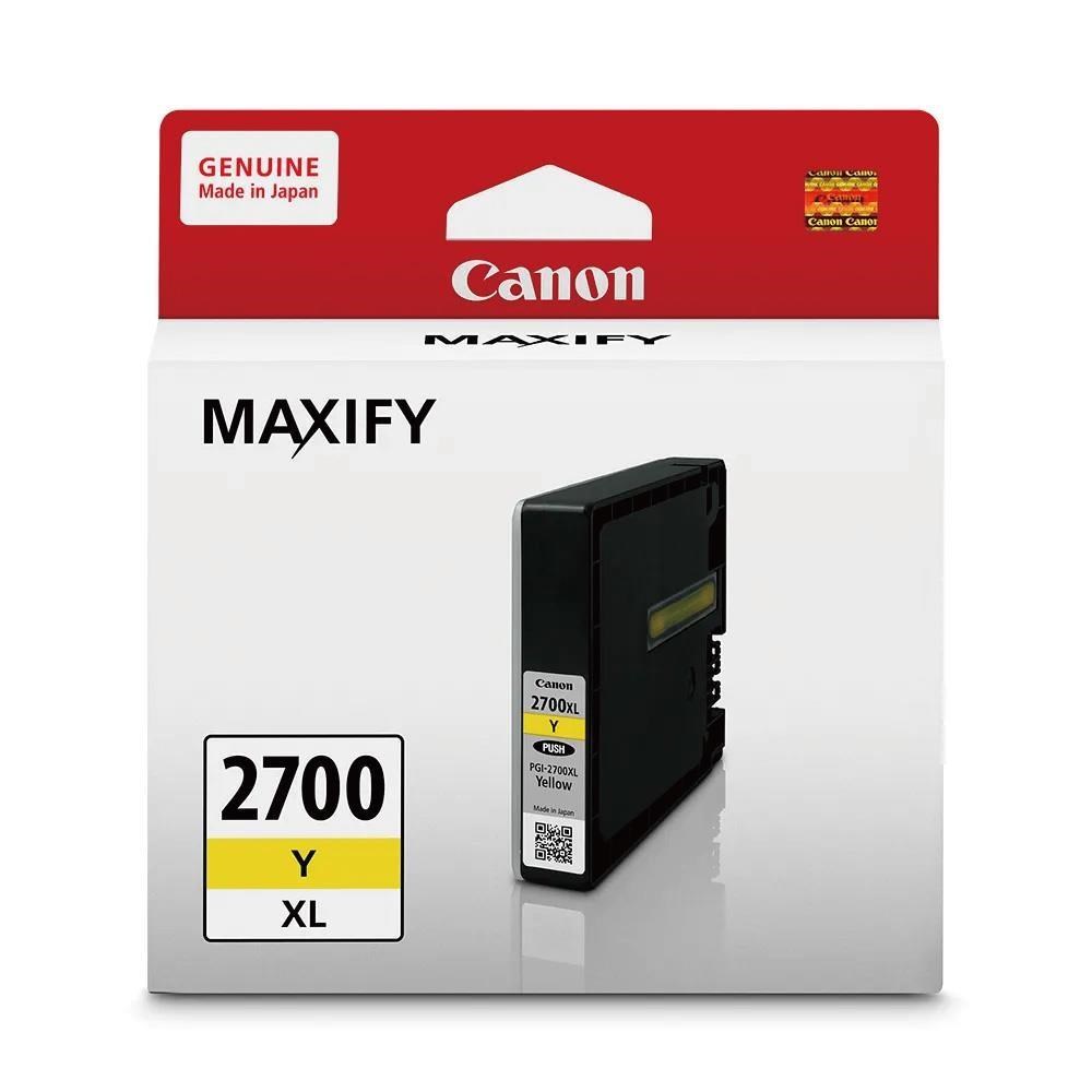 Canon 佳能 PGI-2700XL Y 黃色高容量 原廠墨水匣 適用型號iB4070/iB4170/MB5070/MB5170/MB5470