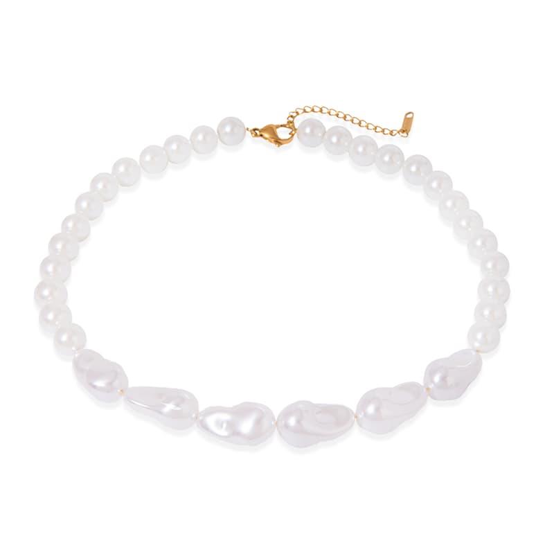 【Poesie】RADIANT 幾何垂墜珍珠_不規則珍珠項鍊