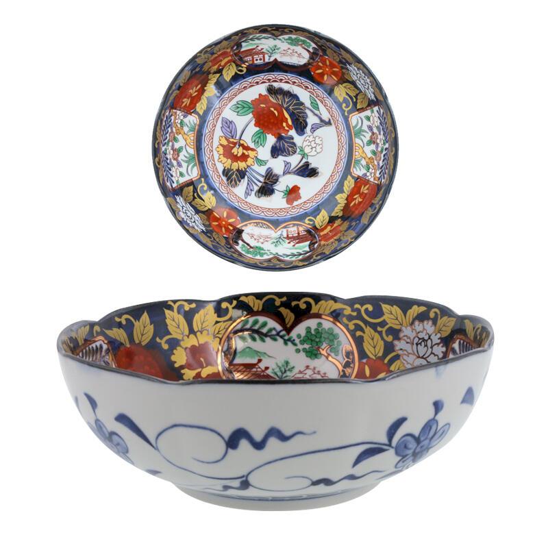 【日本 美濃燒 】金彩 牡丹 大碗 (5.5吋) 缽碗 湯碗 和食器 湯碗
