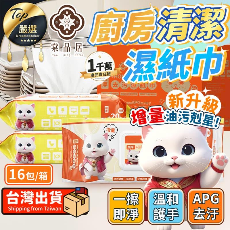 【箱購16包】棠品居 廚房濕紙巾 清潔濕紙巾 廚房清潔濕巾HNCG11