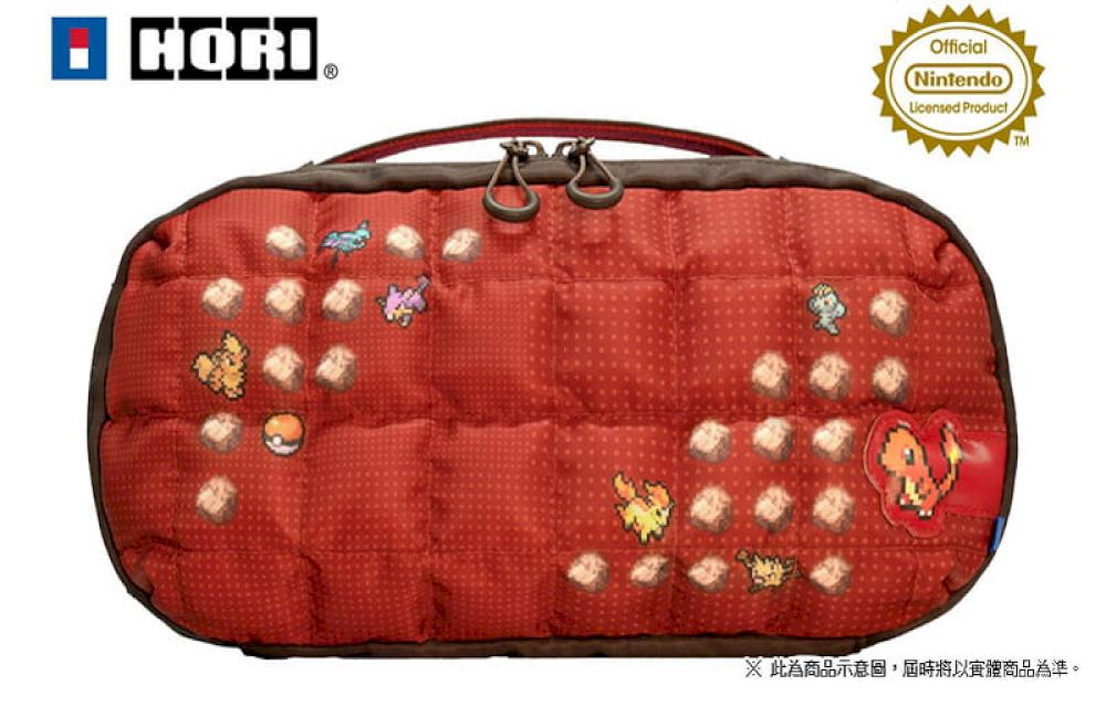 HORI NS2 寶可夢 點陣風 像素風 中容量泡芙包 主機收納包 紅版 小火龍 NSX-217