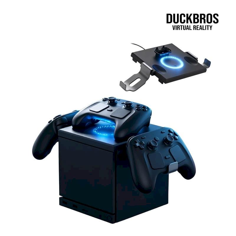手柄充電支架 相容於 Steam Controller / Machine 即放即充 RGB燈效 手把收納