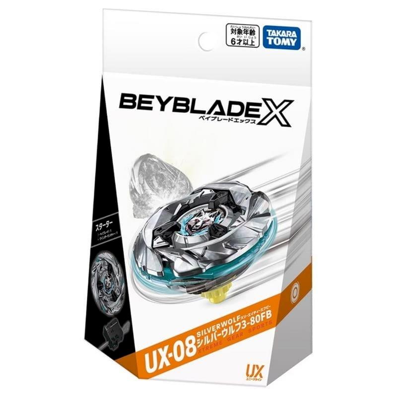 BEYBLADE X 戰鬥陀螺UX-08 霜輝銀狼(台版) + NS 真夜中限定版- PChome