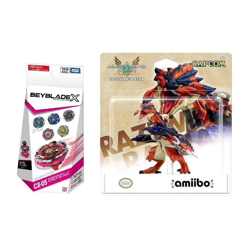 BEYBLADE X 戰鬥陀螺CX-05 隨機強化組Vol.6(台版) + Amiibo 破滅火龍