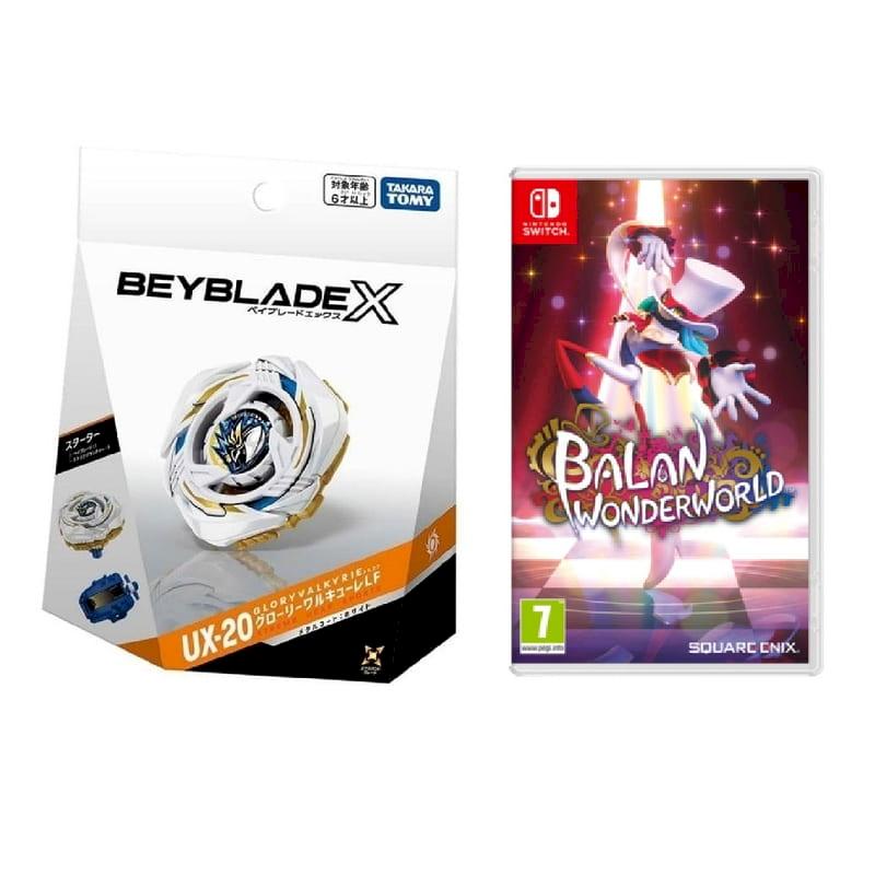 BEYBLADE X 戰鬥陀螺UX-20 榮耀武神LF (台版) + NS 巴蘭的異想奇境中文