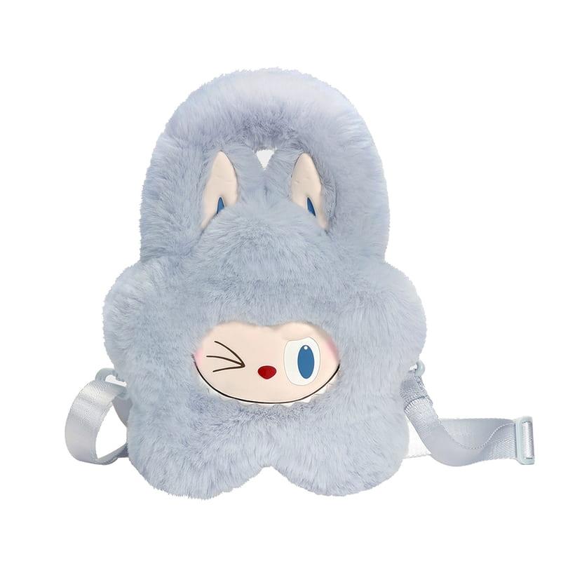POPMART 泡泡瑪特 The Monsters LABUBU THE MONSTERS 毛絨花花包/藍色 限定