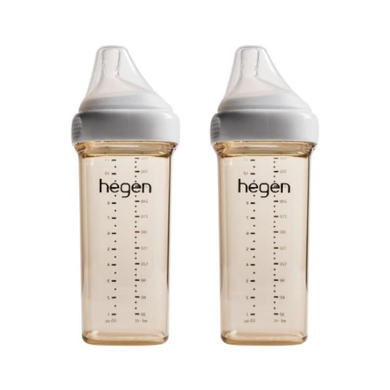 麗兒采家 新加坡 hegen 金色奇蹟PPSU多功能方圓型寬口奶瓶 330ml(兩入)