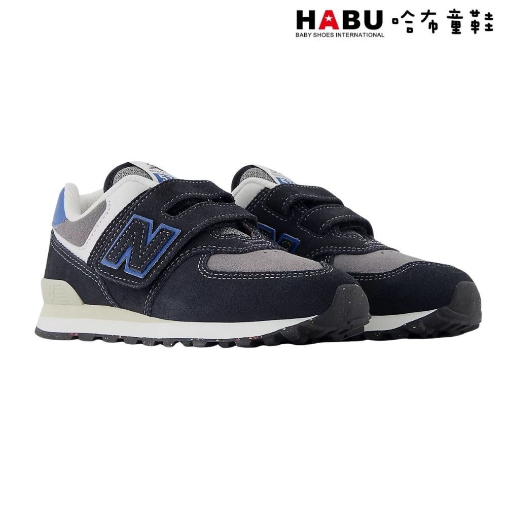 HABU 哈布童鞋 NEW BALANCE 紐巴倫 574 HOOK & LOOP 中童 大童 慢跑鞋 運動鞋 PV574QRB