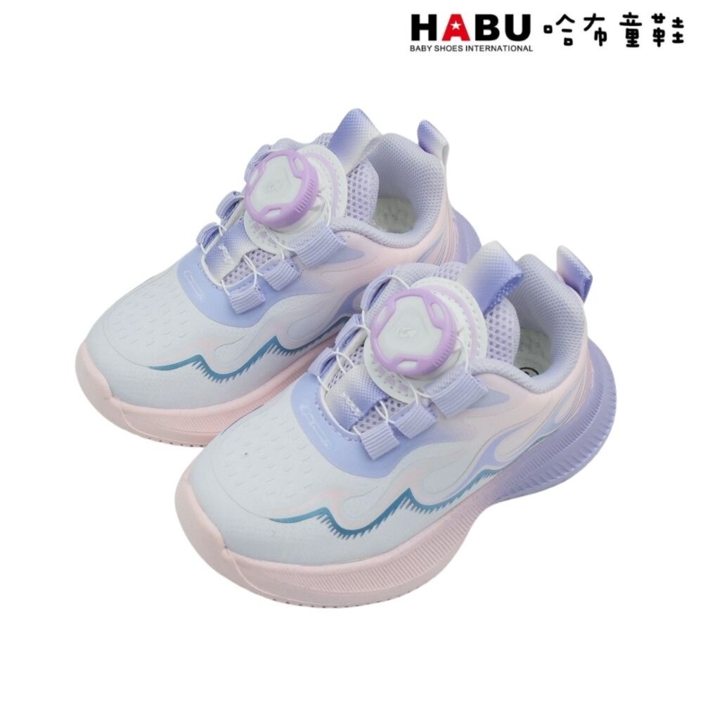 HABU 哈布童鞋 旋轉扣 運動鞋 減壓吸震 輕量 透氣 休閒鞋 小童 3258-PR