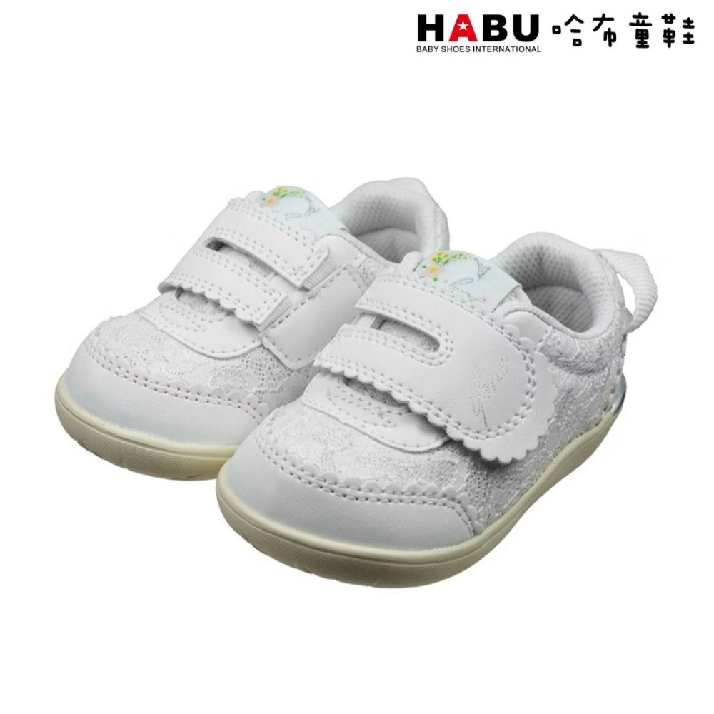 HABU 哈布童鞋 IFME 日本機能童鞋 CALIN 萌娃系列 小童 學步鞋 運動鞋 夢幻 蕾絲 拼接 IF20-633211