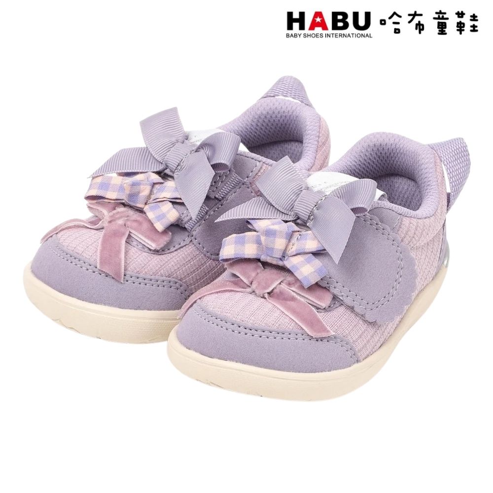 HABU 哈布童鞋 IFME 日本機能童鞋 CALIN 萌娃系列 燈芯絨 小童 學步鞋 機能鞋 蝴蝶結 IF20-681502