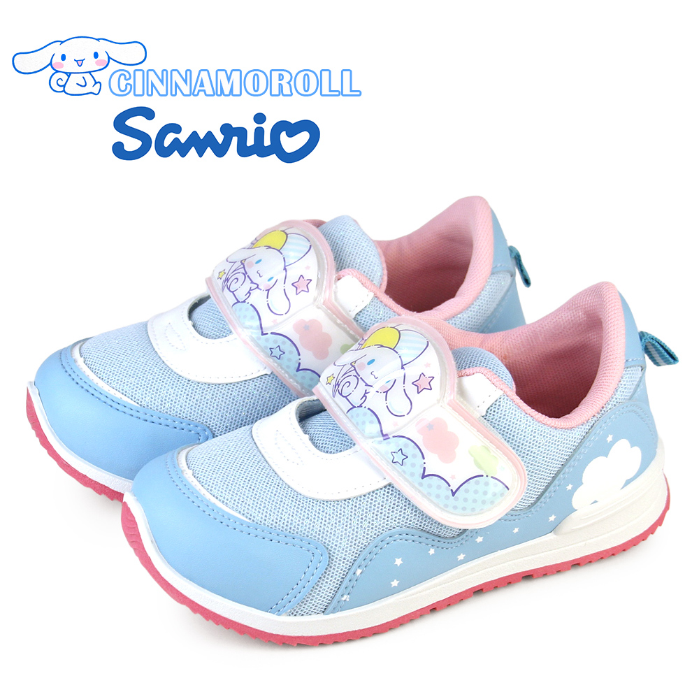 Hello Kitty CINNAMOROLL 大耳狗 童鞋 輕量 發光童鞋 電燈鞋 兒童鞋 中童 女童 沾黏帶O-35424