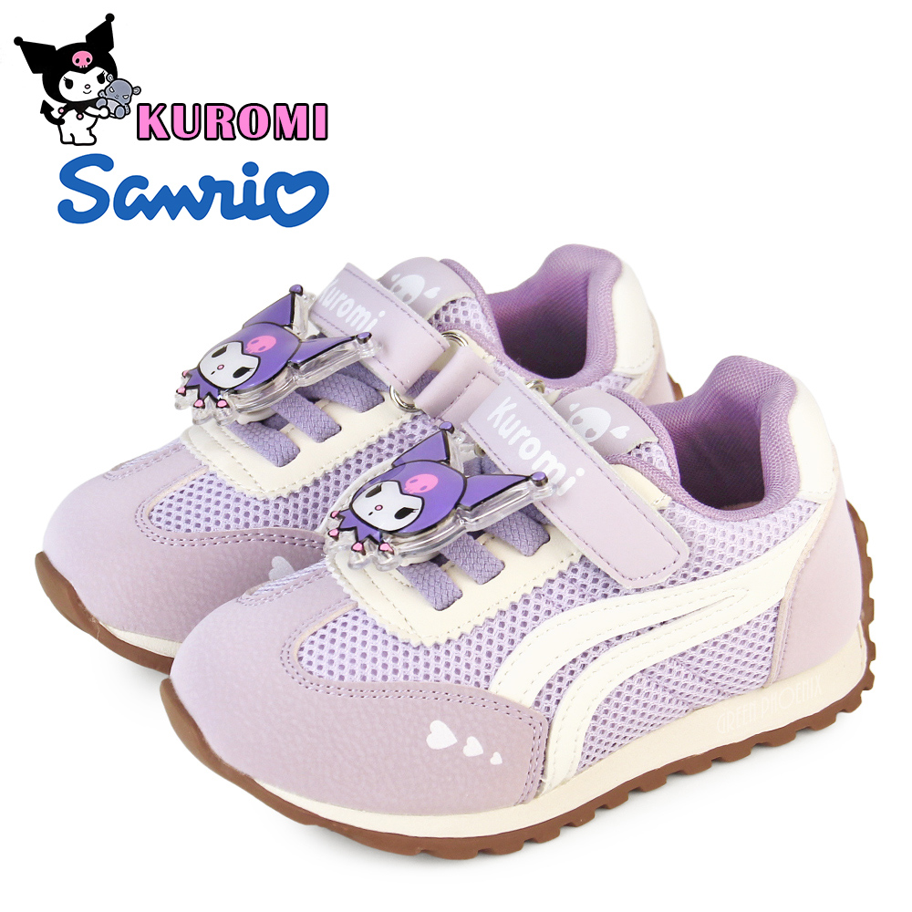 Hello Kitty KUROMI 酷洛米 童鞋 輕量 發光童鞋 電燈鞋 幼童鞋 兒童鞋 小童 女童 沾黏帶O-35428