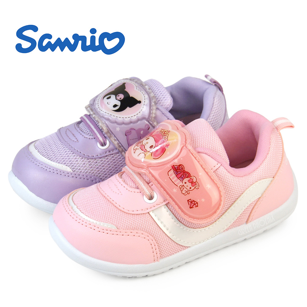 Hello Kitty SANRIO 三麗鷗 酷洛米 美樂蒂 童鞋 幼童鞋 兒童鞋 女童 輕量 沾黏帶 台灣製O-35418