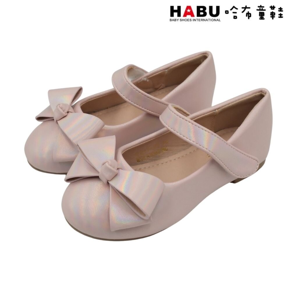 HABU 哈布童鞋 素雅 蝴蝶結 公主鞋 珠光 娃娃鞋 包鞋 粉 2247-PI