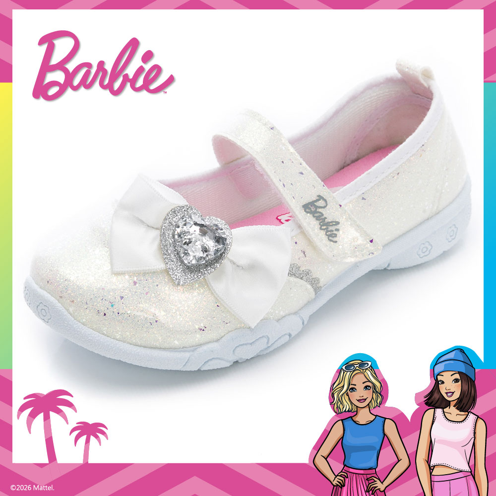 Barbie 芭比 童鞋 公主休閒鞋 白/ BAKP66309