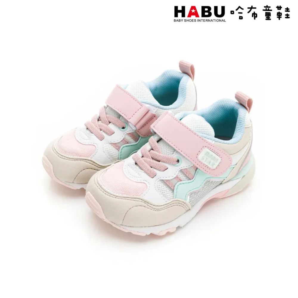 HABU 哈布童鞋 Moonstar月星 頂級童鞋-Hi系列 十大機能 3E 寬楦 運動鞋 CRC2355HI4 粉