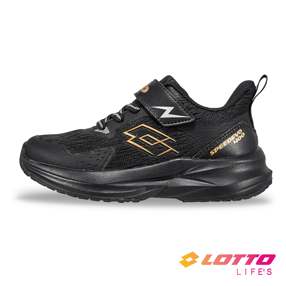 LOTTO 樂得 【LOTTO 義大利】童鞋 SPEED EVO 400 透氣輕量慢跑鞋(黑)