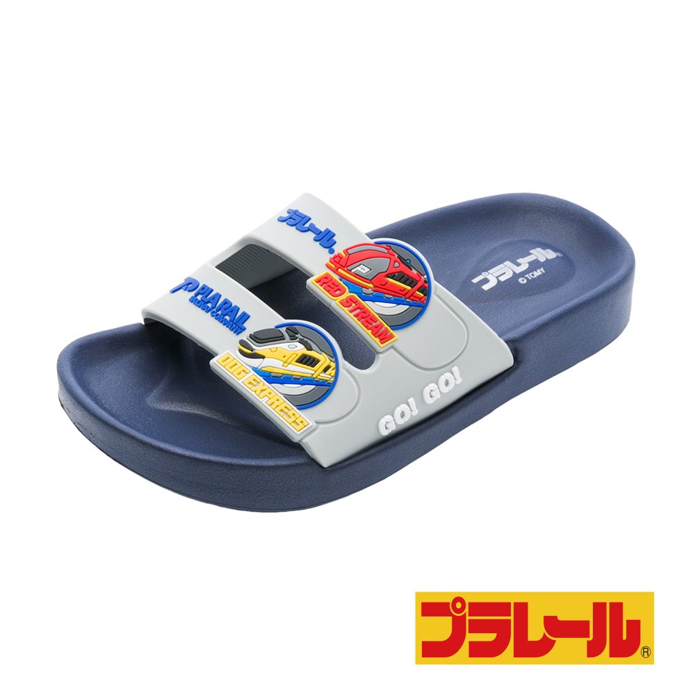 PLARAIL 鐵道王國 童鞋 EVA拖鞋 銀藍/PAKS57209