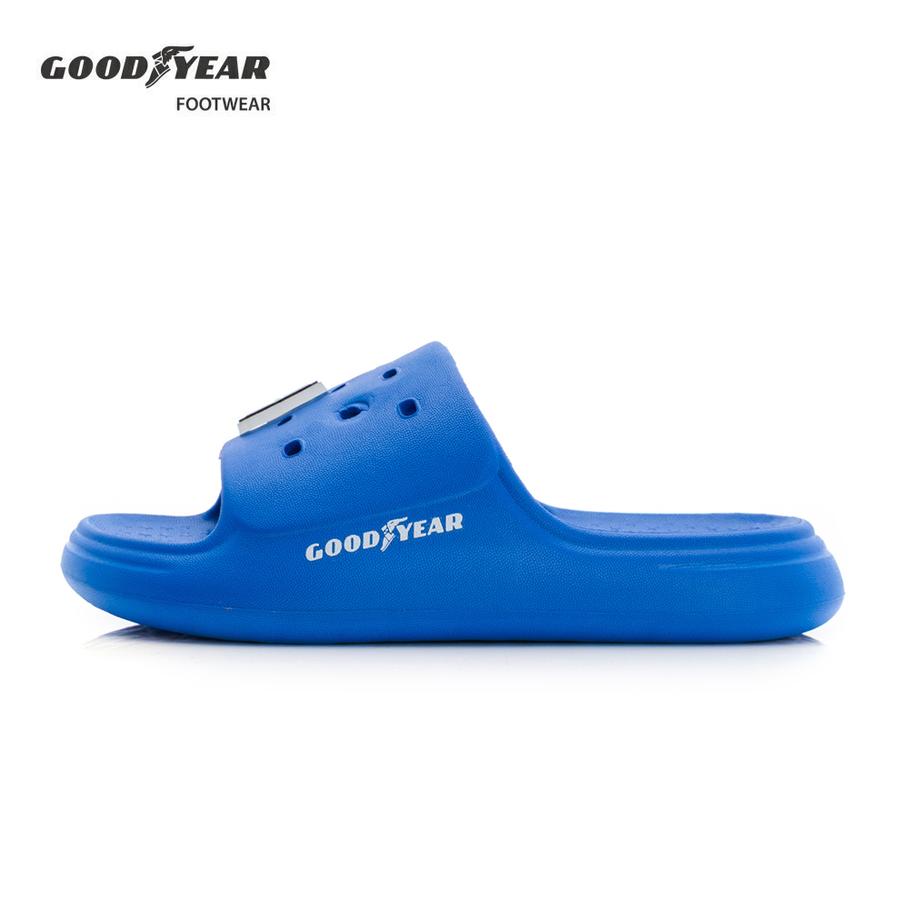 Goodyear 固特異 輕量Q彈拖鞋/童 輕量 防水 抗震 藍(快樂探險-GAKL58846)