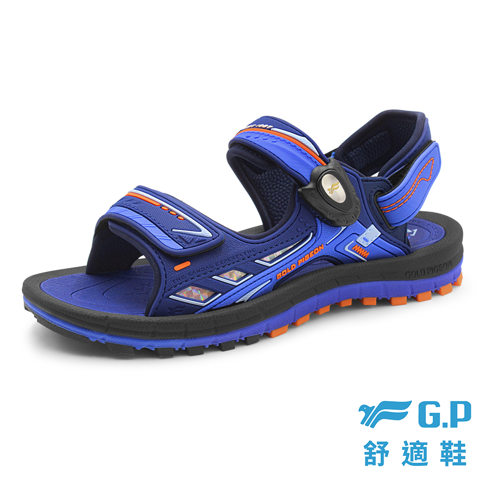 G.P 啟蒙 【G.P 兒童雙層舒適緩震磁扣兩用涼拖鞋】G5797B-20 藍色 (SIZE:33-37)