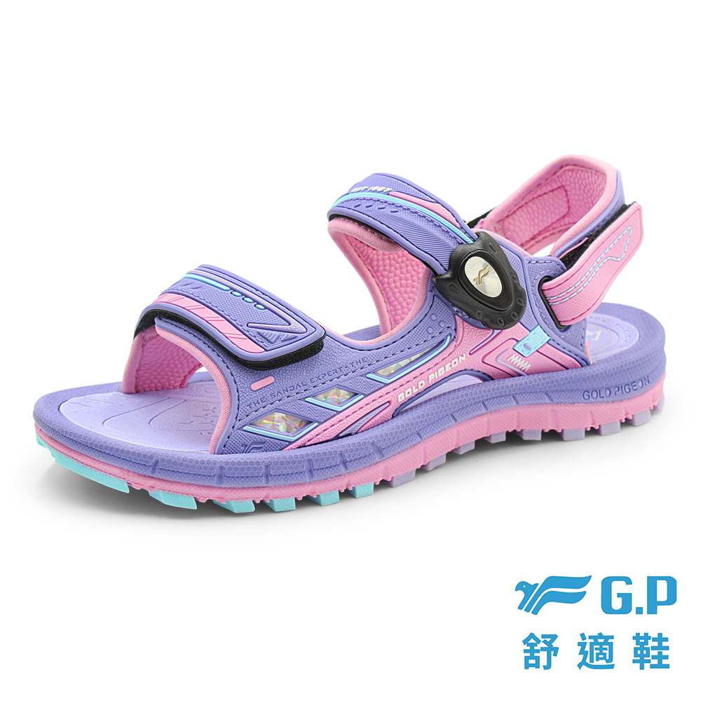 G.P 啟蒙 【G.P 兒童雙層舒適緩震磁扣兩用涼拖鞋】G5797B-41 紫色 (SIZE:33-37)